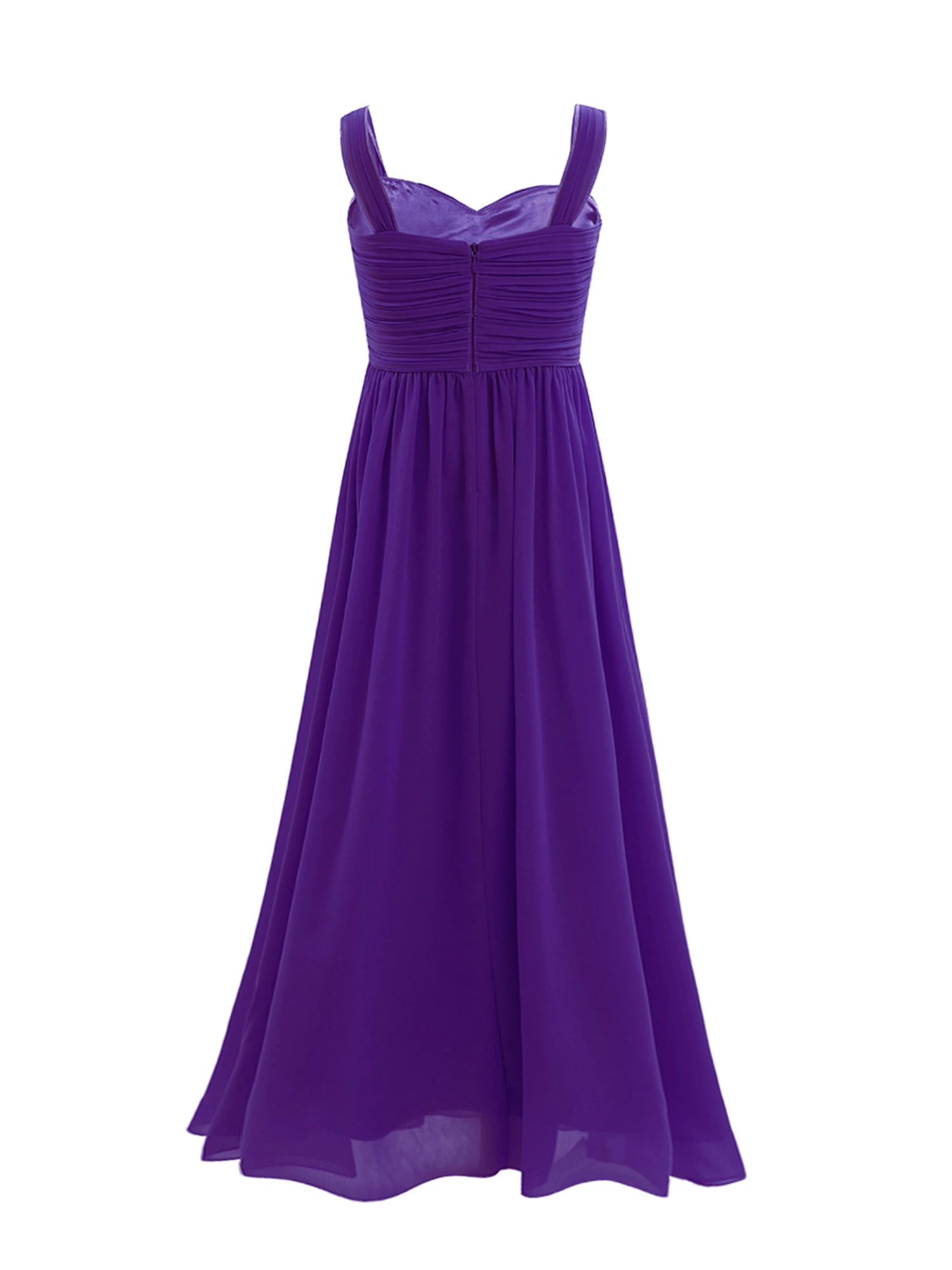 DPOIS Kids Big Girls Ruched Bust Bridesmaid Long Dress Wedding Party Prom Gown Purple 12 - Walmart.com DPOIS Kids Big Girls Ruched Bust Bridesmaid Long Dress Wedding Party Prom Gown Purple 12 - Walmart.com