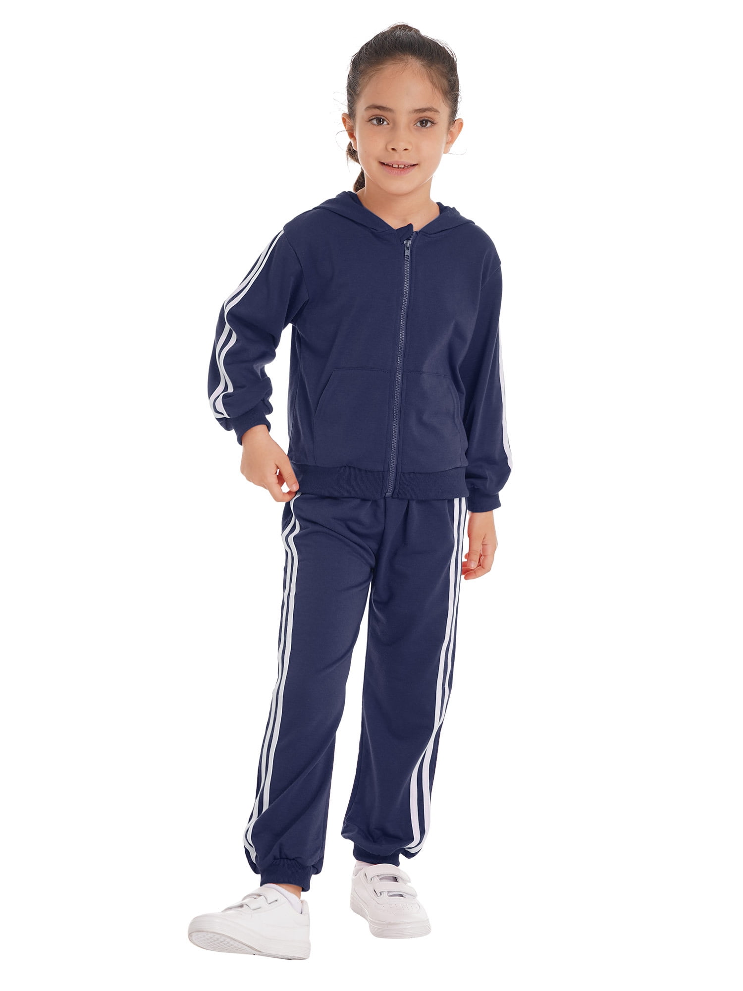 LittleSpring Toddler Boys Hoodie Sweatsuit and Pants Set 2 Pieces
