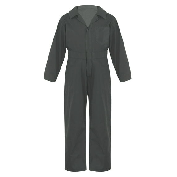 DPOIS Kids Boys Long Sleeves Coverall Overalls Bodysuit Hip-Hop Jumpsuit Overall Flight Suit Grey 16