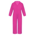 thumbnail image 1 of DPOIS Kids Boys Long Sleeves Turndown Collar Zip-up Jumpsuit Overall Flight Suit Hot Pink 10, 1 of 5