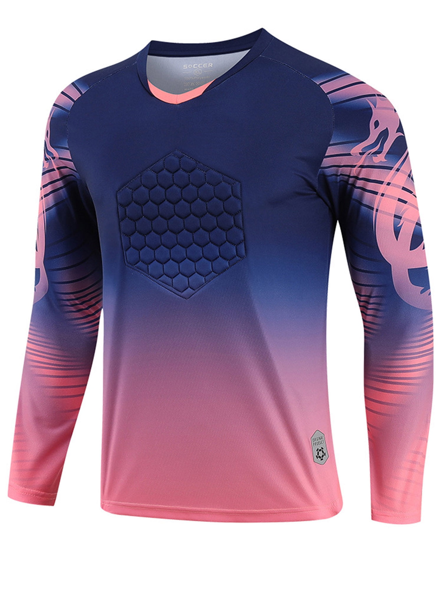 DPOIS Kids Boys Protective Goalie Shirt Long Sleeve Goalkeeper