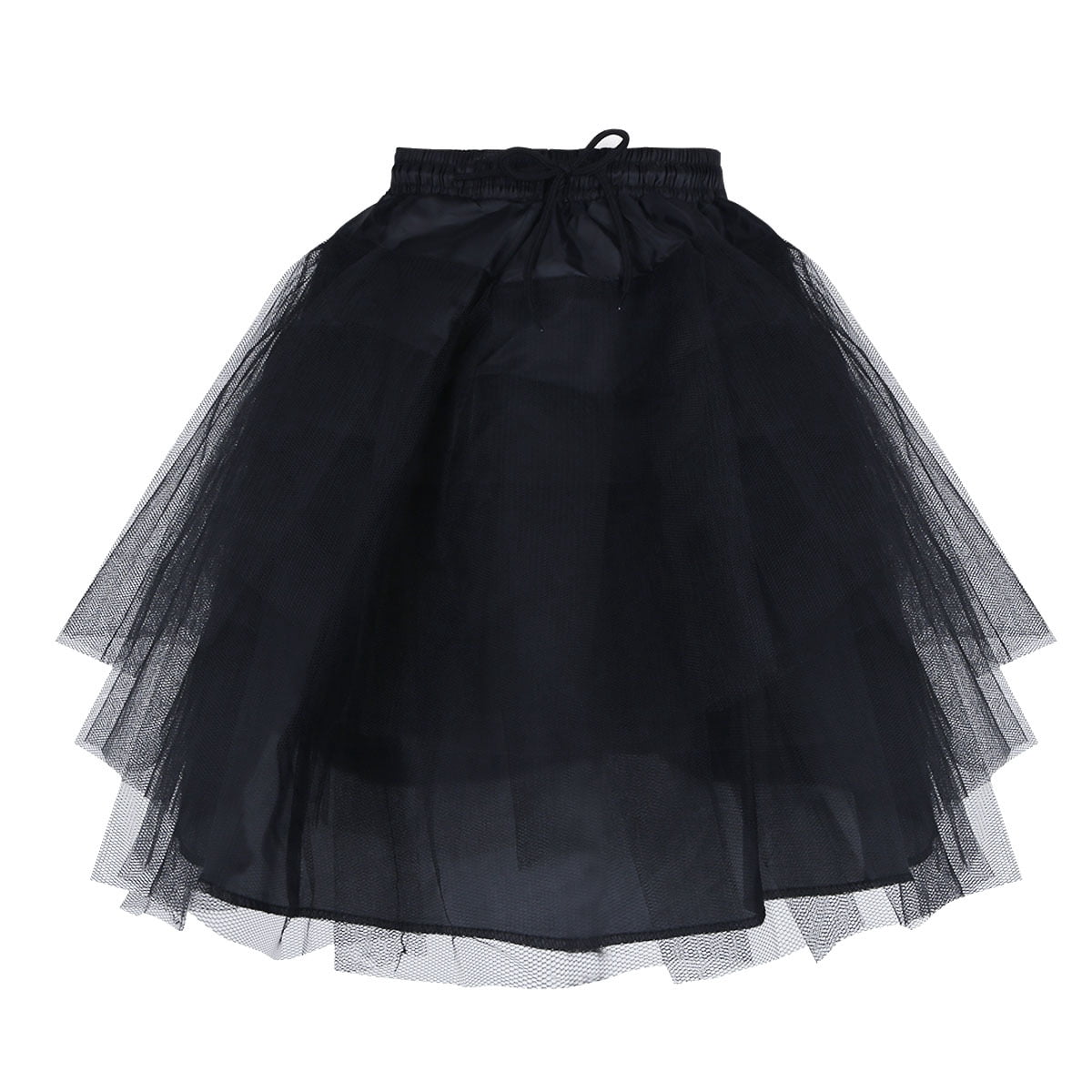 WOWBRIDAL Women's Petticoat - 50s Style Hoopless Tulle Crinoline Underskirt, Short Bubble Skirt For Dresses, Above Knee