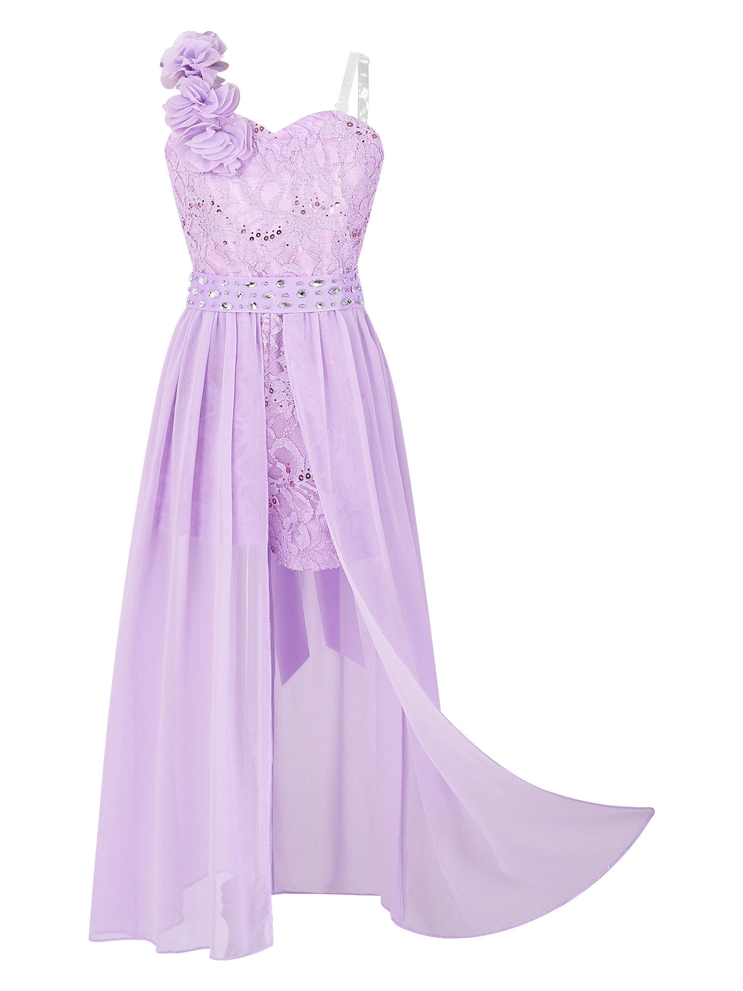 DPOIS Kids Flower Girl Dress Formal Wedding Bridesmaid Maxi Dress Lavender  14 - Walmart.com