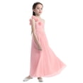 thumbnail image 1 of DPOIS Kids Flower Girl Dress One Shoulder A-line Chiffon Long Dress Pink 12, 1 of 7