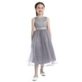 thumbnail image 1 of DPOIS Kids Flower Girls Sequins Lace Bridesmaid Wedding Pageant Princess Dress, 1 of 4