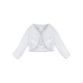thumbnail image 1 of DPOIS Kids Girl Long Sleeve Bolero Jacket Coat Faux Fur Warm Coat White 2-3, 1 of 7