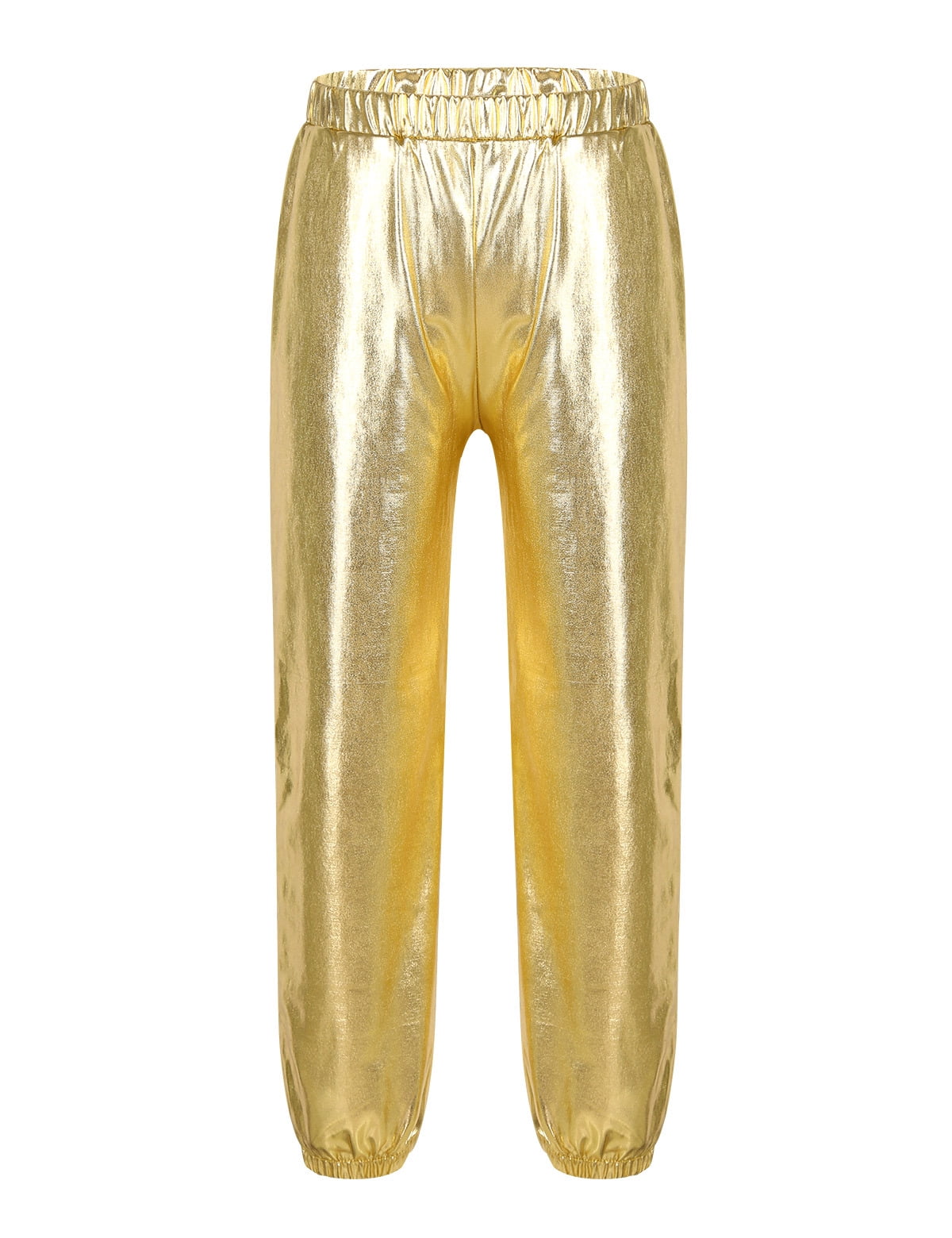 Metallic gold sweatpants on sale