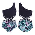 thumbnail image 1 of DPOIS Kids Girls 1Ps Swimsuit Single Shoulder Strap Bodysuit Jumpsuit Summer Lily Pink 16, 1 of 6