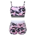 thumbnail image 1 of DPOIS Kids Girls Camouflage Outfits 2 Pieces Dance Sports Crop Top and Shorts Set Camo Pink 12, 1 of 7