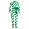 thumbnail image 1 of DPOIS Kids Girls Candy Cane Christmas Costume Long Sleeve Striped Unitards Jumpsuit Green 10, 1 of 5