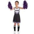 thumbnail image 1 of DPOIS Kids Girls Cheerleading Uniform Costume Cosplay Dance Fancy Dress Black 11-12, 1 of 7