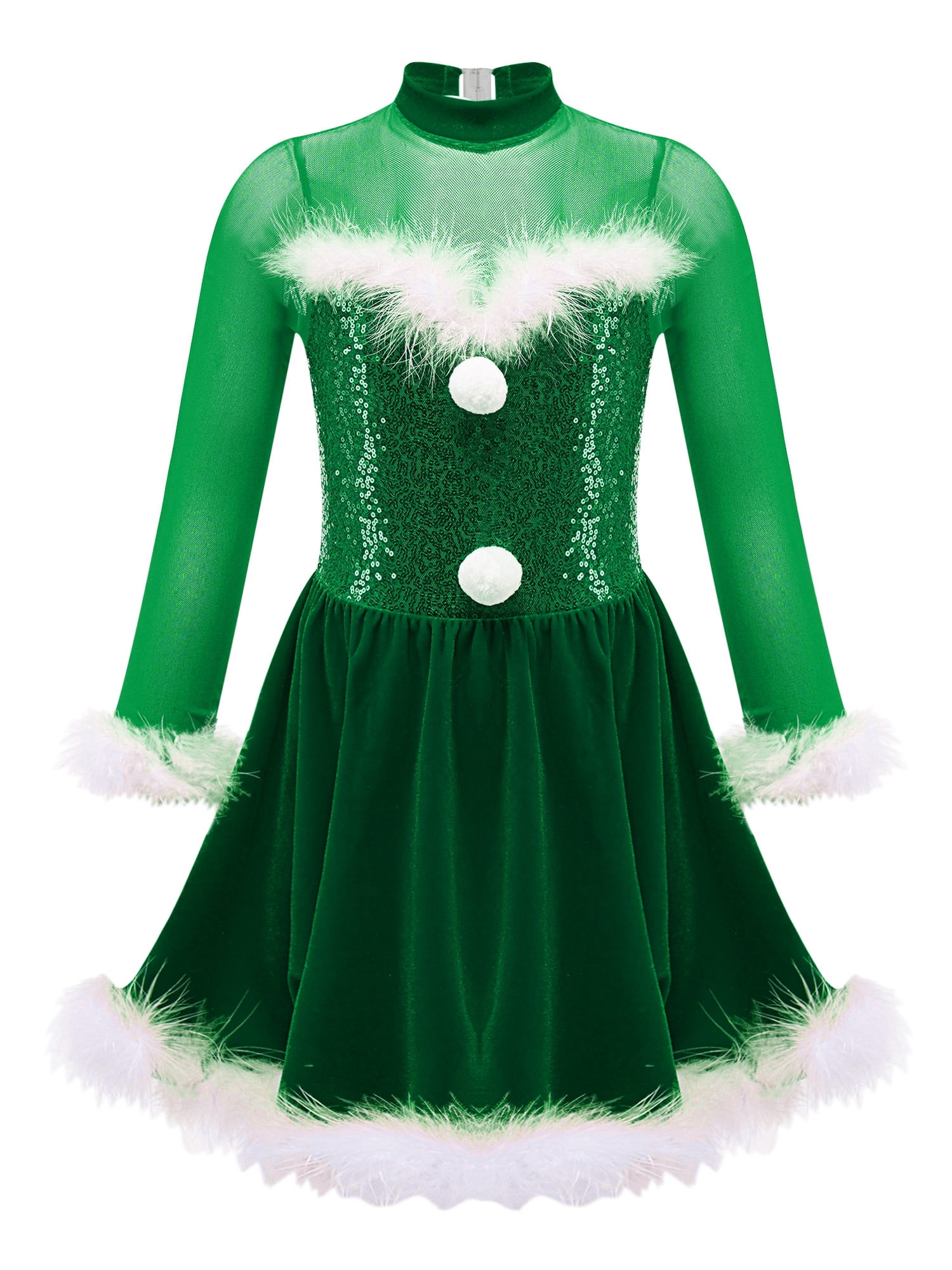 green colour ka dress Pomander Place Hunter Green Velvet Samantha Dress Hunter Green / S main image 0