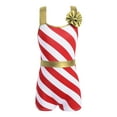thumbnail image 1 of DPOIS Kids Girls Christmas Striped Leotard Shorts Ballet Dance Unitard Biketard Gold 10, 1 of 5