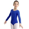 thumbnail image 1 of DPOIS Kids Girls Classic Long Sleeves Ballet Dance Leotard Gymnastic Bodysuit Dark Blue 6, 1 of 7