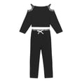 thumbnail image 1 of DPOIS Kids Girls Dance Costume Hip Hop Jazz Street Dance Crop Top Jogger Pants Set, 1 of 3