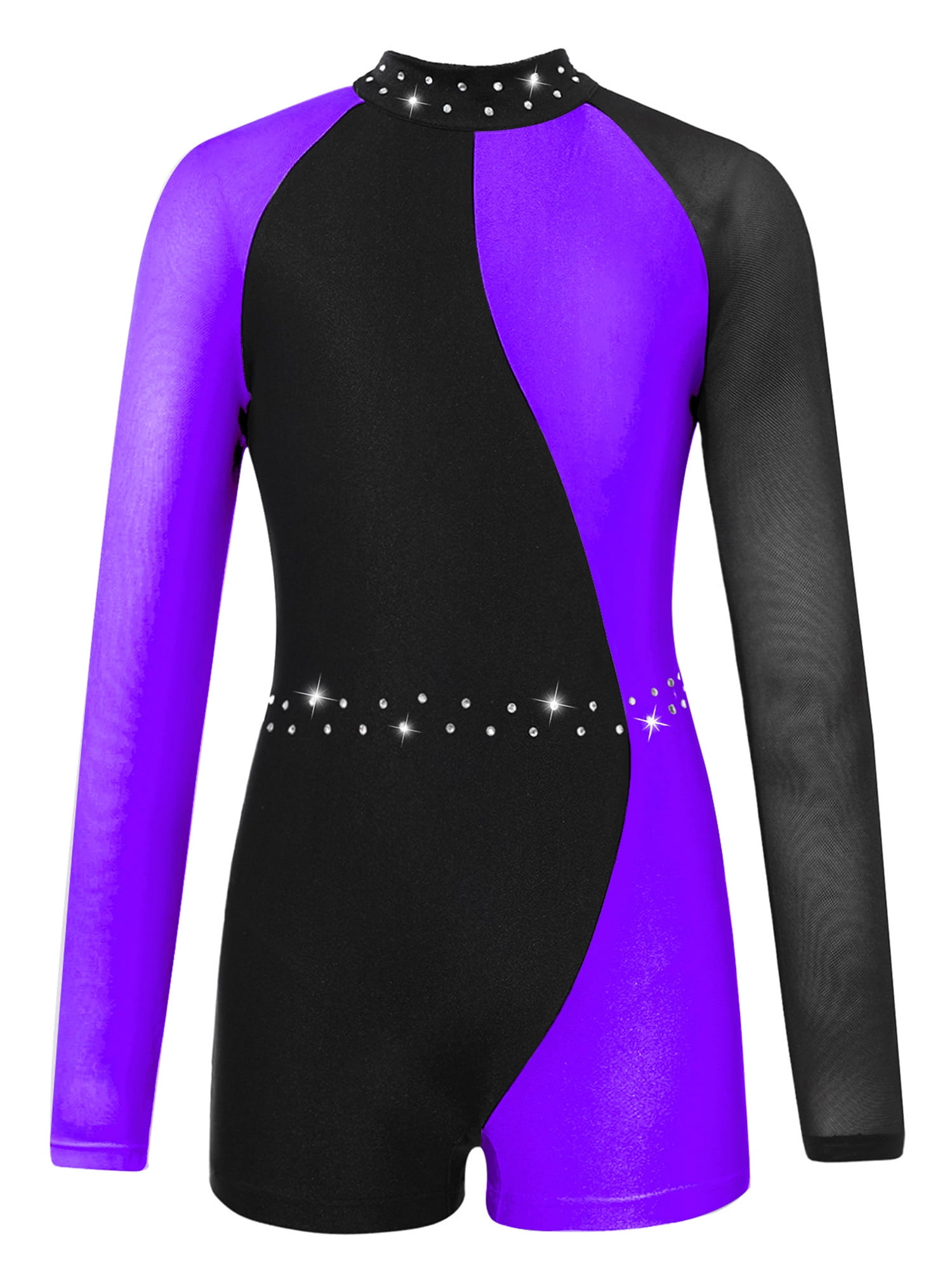 DPOIS Kids Girls Dance Gymnastics Leotards Unitard Biketard Bodysuit ...