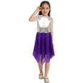 thumbnail image 1 of DPOIS Kids Girls Girls Praise Dance Dresses Worship Tunics Liturgical Dancewear Purple 10, 1 of 7