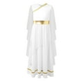 thumbnail image 1 of DPOIS Kids Girls Greek Toga Dress Ancient Roman Empress Dress White 14, 1 of 5