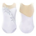 thumbnail image 1 of DPOIS Kids Girls Gymnastics Leotard Ballet Dance Athletic Skating Bodysuit White 4, 1 of 4