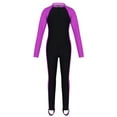 thumbnail image 1 of DPOIS Kids Girls One Piece Rash Guard Flower Print Zipper Up UV Protection Swimsuit, 1 of 5
