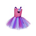 thumbnail image 1 of DPOIS Kids Girls Rainbow Cartoon Tutu Dress Princess Costume, 1 of 6