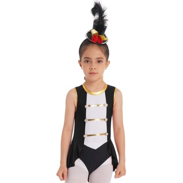 Kids Girls Circus Ringmaster Costume Bodysuit Halloween Fancy Dress Jumpsuit
