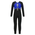 thumbnail image 1 of DPOIS Kids Girls Shiny Rhinestone Long Sleeve Full Body Unitard Jumpsuit Blue 6, 1 of 7