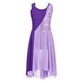 thumbnail image 1 of DPOIS Kids Girls Sleeveless Shiny Sequins Lyrical Dance Dress Lavender 16, 1 of 5