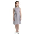 thumbnail image 1 of DPOIS Kids Girls Sleevless Formal Dresses Sequined Lace Flower Girl Dress Gray 12, 1 of 7