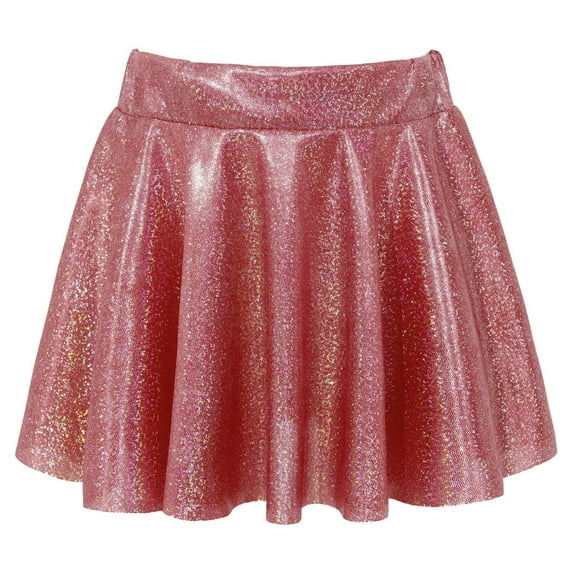 DPOIS Kids Girls' Sparkle Mini Dance Skirts