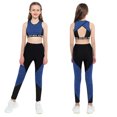 thumbnail image 1 of DPOIS Kids Girls Tracksuit Set Hip Hop Dance Yoga Sports Workout Athletic Leggings Outfits, 1 of 5