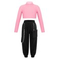 thumbnail image 1 of DPOIS Kids Girls Tracksuit Turtleneck Long Sleeve Crop Top with Sweatpants, 1 of 7