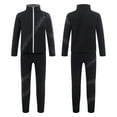 thumbnail image 1 of DPOIS Kids Girls Trakcsuit Rhinestone Jacket with Pants Sports Set Black 10, 1 of 7