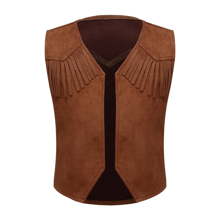 Hippie Waistcoat Unisex Adult Brown Hippie Waistcoat Unisex Adult Brown
