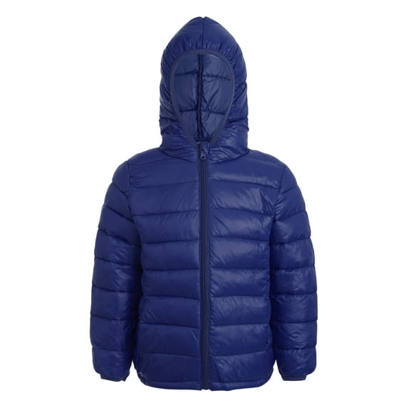 DPOIS Little Kids Boys Girls Warm Winter Coat Thicken Long Sleeve Hoodie Jacket Fall Winter Dark Navy 11-12