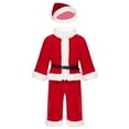 thumbnail image 1 of DPOIS Little Unisex Kids Santa Outfits Costume Tops Pants Hats Sets Christmas Dress Up, 1 of 7