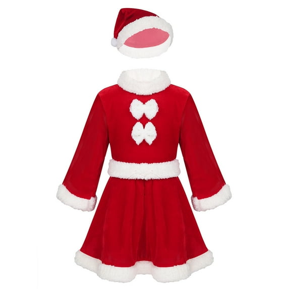 DPOIS Little Unisex Kids Santa Outfits Costume Tops Pants Hats Sets Christmas Dress Up