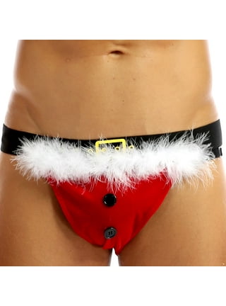 Santa Thong, Red Satin Thong for Christmas With White Satin Band and  Festive Charm in Plus Size Uk6 Uk22 Festive Satin Panty -  Israel
