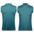 thumbnail image 1 of DPOIS Men's Compression Mock Neck Sleeveless Muscle T-Shirt Athletic Workout Fitness Sports Tops Dark Green M, 1 of 5