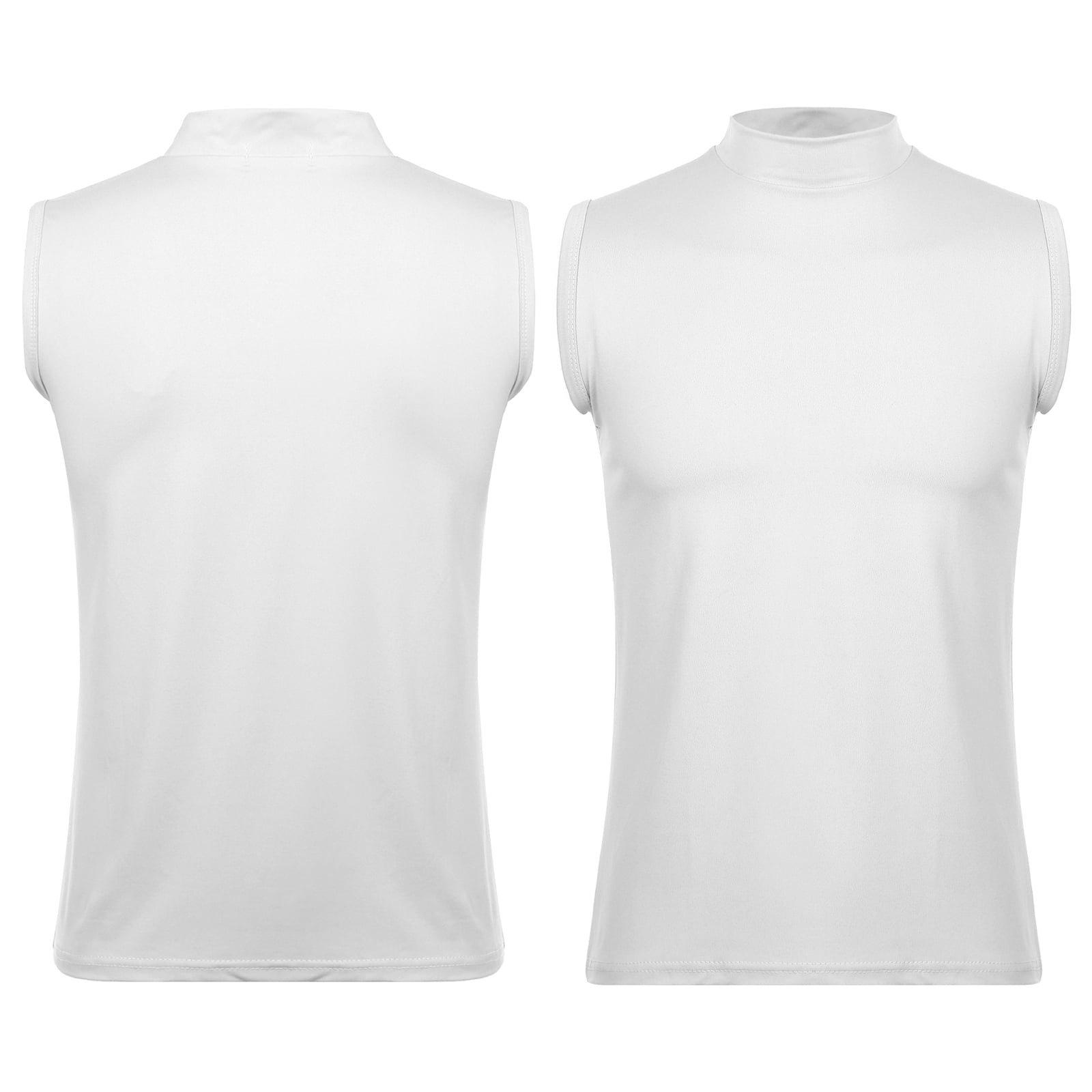 White sleeveless tshirt unisex mockup. Cotton lightweight clothing