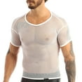 thumbnail image 1 of DPOIS Men's Fishnet See Through Top Muscle Workout T-Shirt Mesh Undershirt Tank Tops, 1 of 7