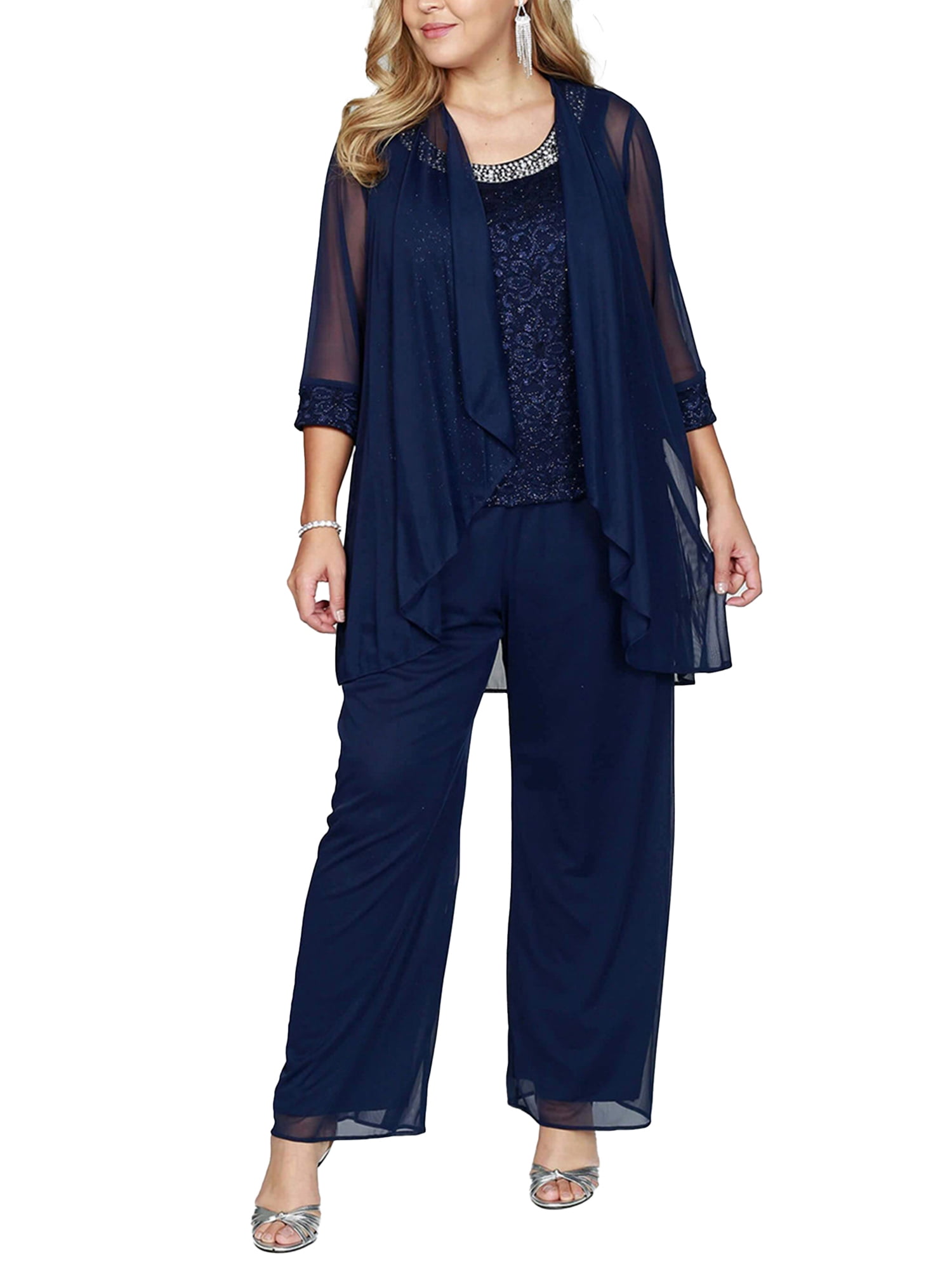 DPOIS Mother of The Bride Dress up Pieces Pant Suits Formal