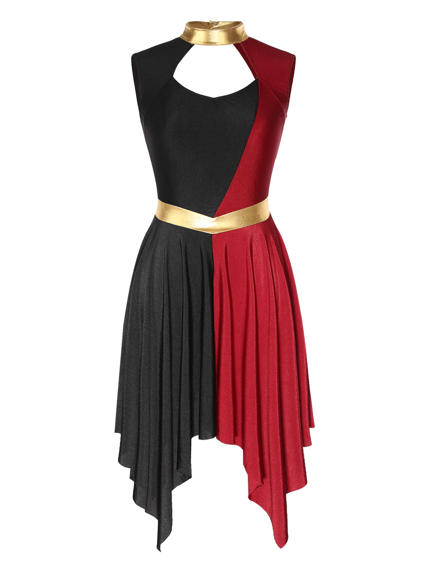 DPOIS Women Praise Dance Dress Metallic Lyrical Dance Costume Black&Burgundy XL - Walmart.com DPOIS Women Praise Dance Dress Metallic Lyrical Dance Costume Black&Burgundy XL - Walmart.com