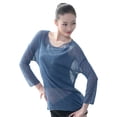 thumbnail image 1 of DPOIS Women's Casual Long Sleeve Mesh Blouse Performance Shirts Top, 1 of 6