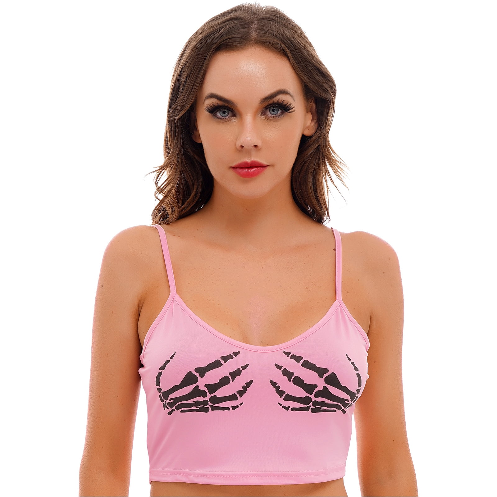 skull hands crop top