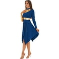 thumbnail image 1 of DPOIS Women's Liturgical Dancewear Praise Dance Dress Spiritual Worship Dresses Blue S, 1 of 7