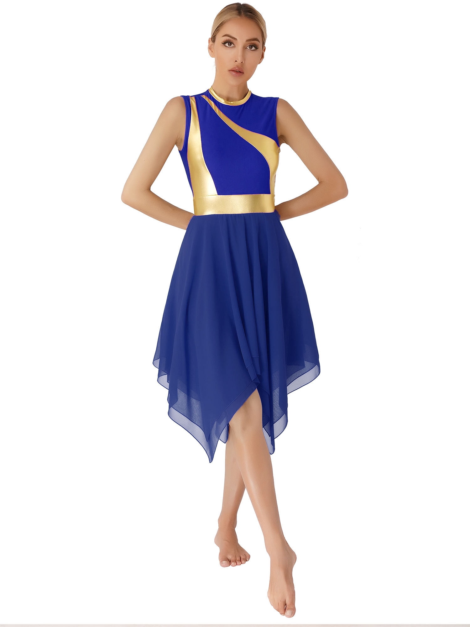 Royal blue praise dance dresses cheap