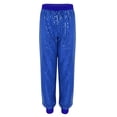thumbnail image 1 of DPOIS Women's Shiny Sequins Hip Hop Dance Harem Pants Blue L/XL(XXL), 1 of 7