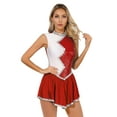 thumbnail image 1 of DPOIS Women's Shiny Sequins Lyrical Dance Dance Dress Ballet Gymnastic Leotards Red XL, 1 of 7