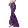 thumbnail image 1 of DPOIS  Women's Shiny Sequins Mermaid Tail Skirt Halloween Costume Purple XXL, 1 of 6